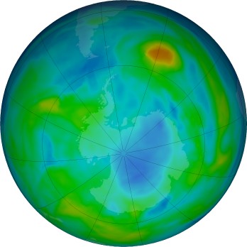 Antarctic ozone map for 2024-05-16
